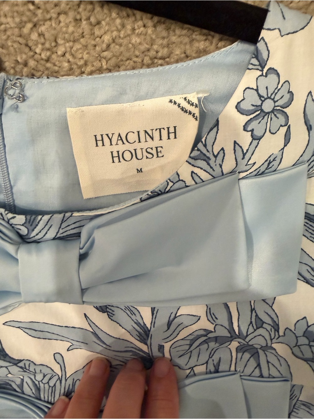 Hyacinth House Blue Chintz Clarice Bows Dress size Medium - Picture 4 of 4